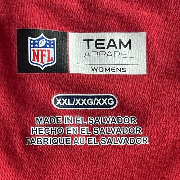 NFL Team Apparel San Francisco 49er Shirt Womens XXL 2X Glitter Logo Lightweight - Picture 4 of 10